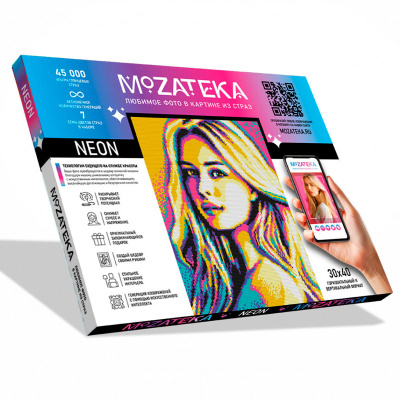 Алмазная мозаика по фото Mozateka Neon Наша игрушка DFM03 1